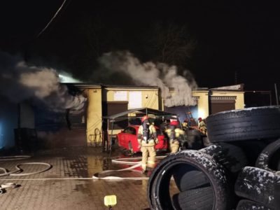 Pożar bytomskiego zakładu z oponami