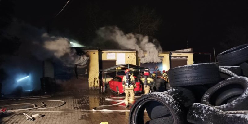 Pożar bytomskiego zakładu z oponami