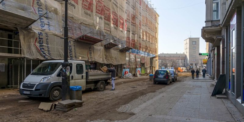 Zmiany w ramach modernizacji na ulicy Dworcowej w Bytomiu