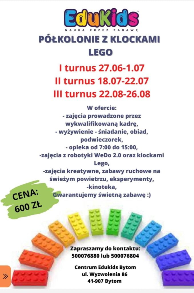 Edukids zaprasza na półkolonie letnie z klockami LEGO
